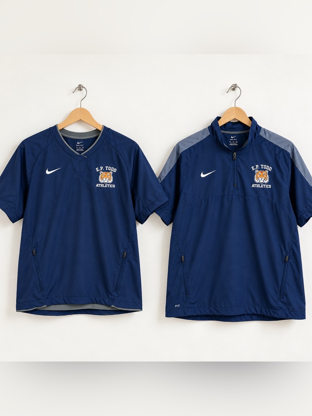 Lot of 2 Nike E.P. Todd Athletics Short Sleeve Shell Pullover Tops Men’s 3XL